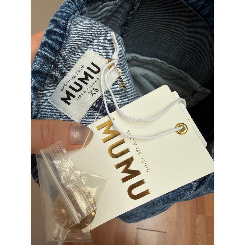 NEW Show Me Your MuMu Darien Dress Denim Mini size XS - Picture 8 of 8